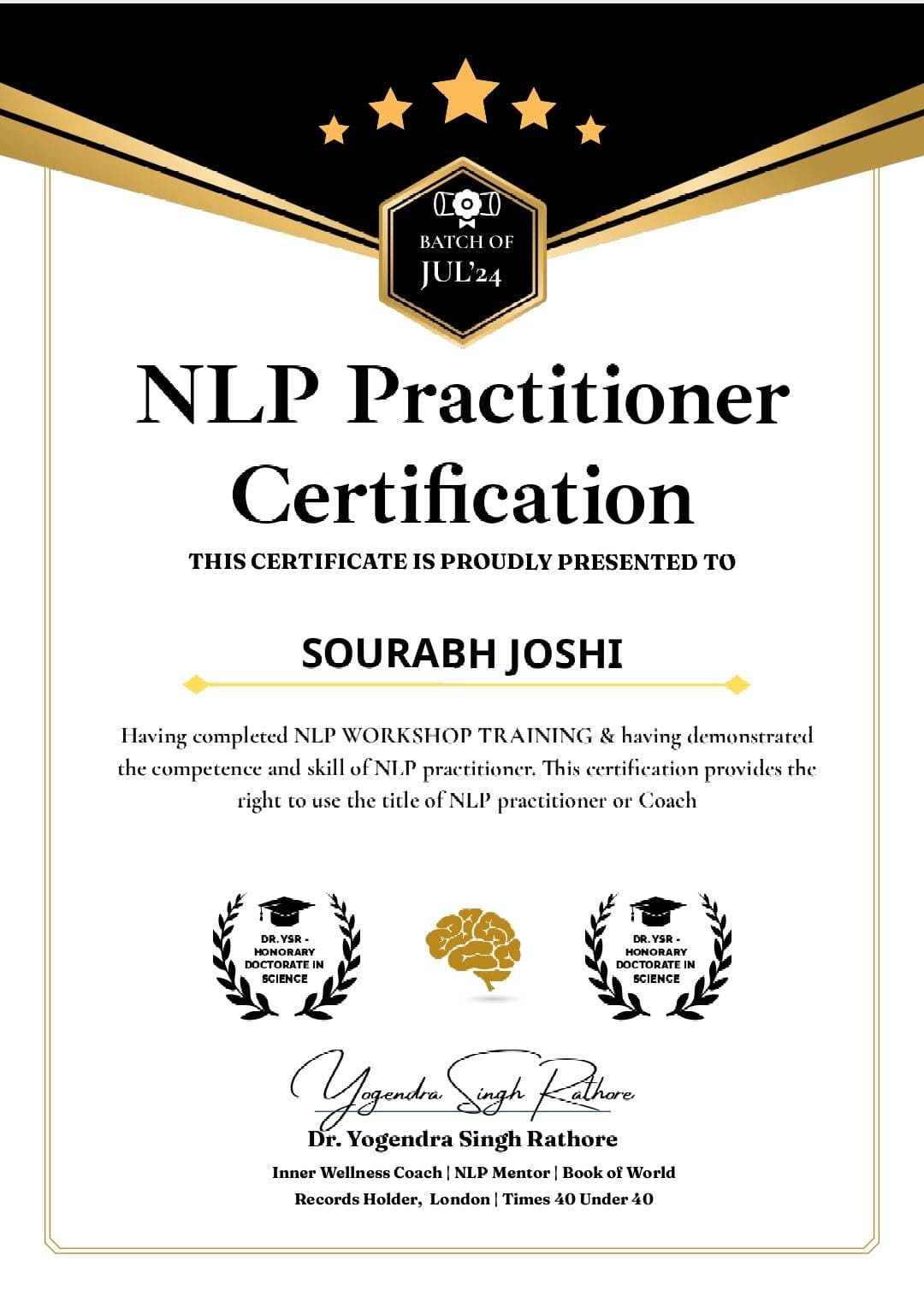 NLP Life coaching Practitioner Certification